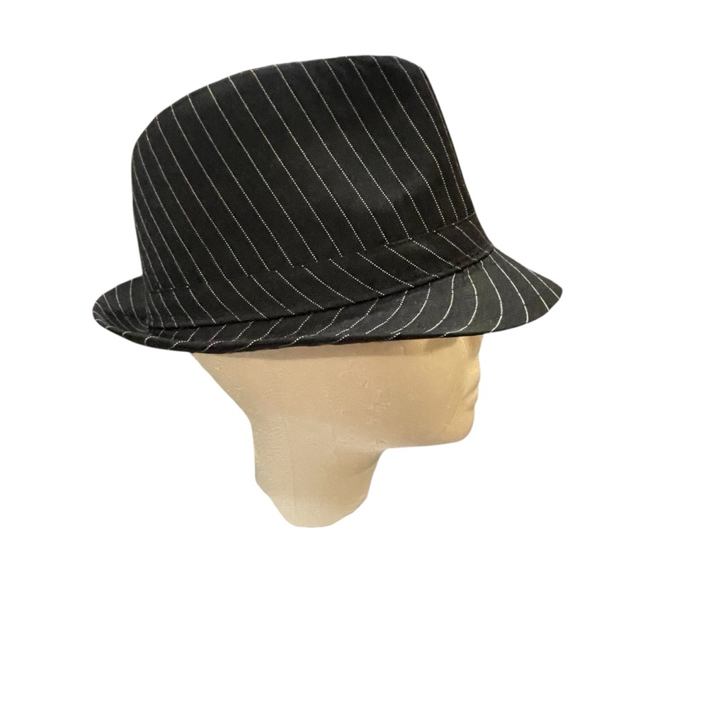 Black Pinstripe Fedora Hat - NWT